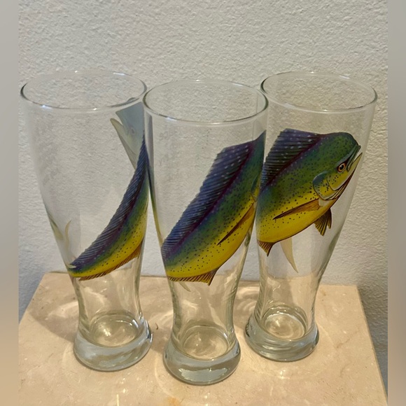 3 Conch Beer glasses. 8.25” - Picture 3 of 9